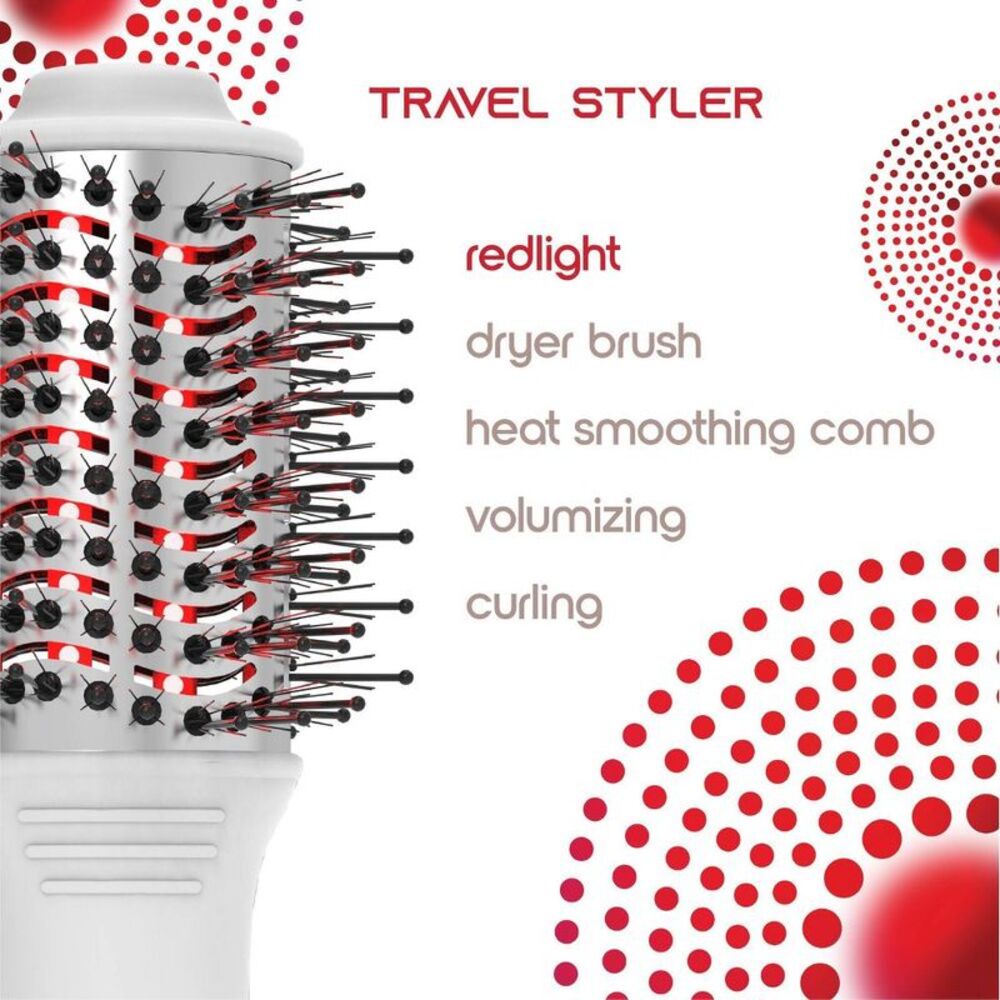 SLF Red Light Therapy Travel Dryer Hair Brush - Picture 3 of 7